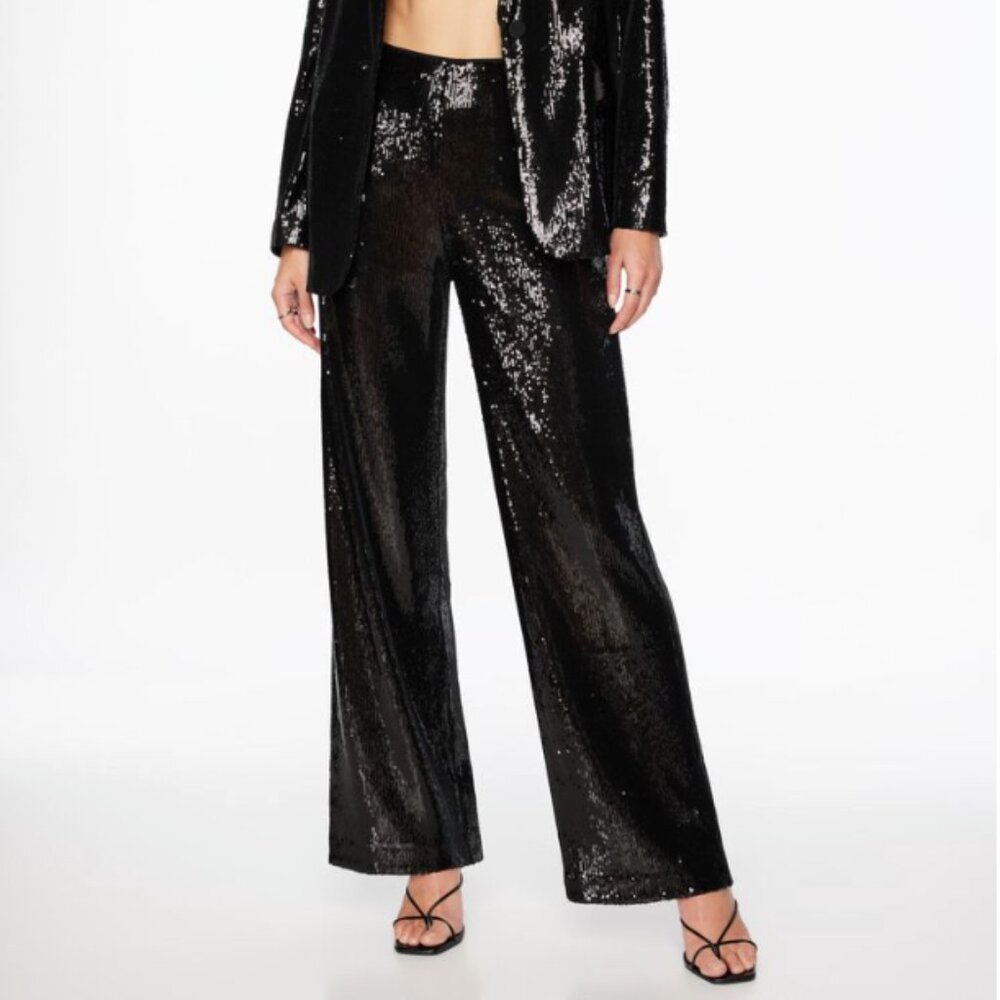Dynamite Yasmin Sequin Straight Leg Pant sz 8
